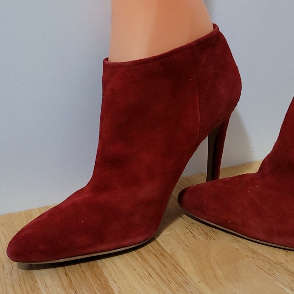 Red Suede Booties